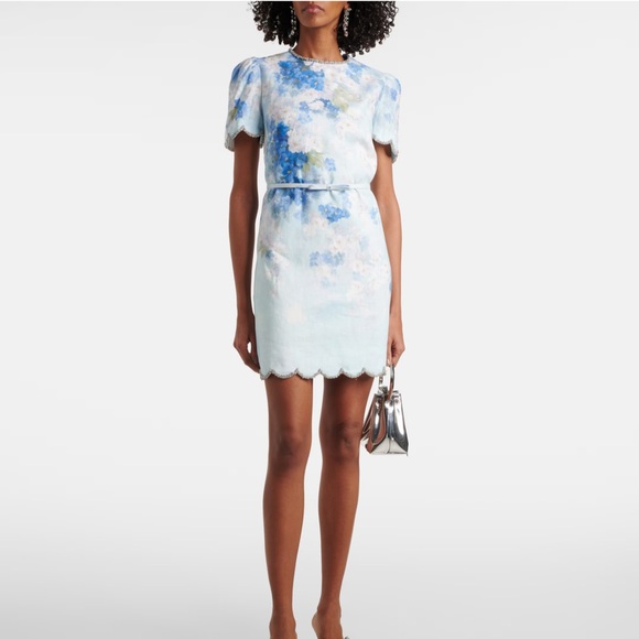 Zimmermann Blue Floral Mini Dress